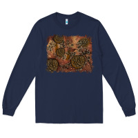 Navy glitter leopard fall background Long Sleeve Tee - RanaPortraitStore