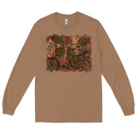 Toasted Coconut glitter leopard fall background Long Sleeve Tee - RanaPortraitStore