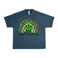 Midnight Navy Happy St. Patrick's Day rainbow Urban Heavy Tee - OliviaCreatesArt