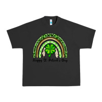 Pigment Black Happy St. Patrick's Day rainbow Urban Heavy Tee - OliviaCreatesArt