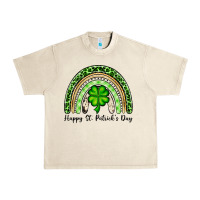 Sandshell Happy St. Patrick's Day rainbow Urban Heavy Tee - OliviaCreatesArt