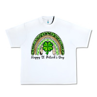 White Happy St. Patrick's Day rainbow Urban Heavy Tee - OliviaCreatesArt