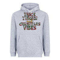 Heather Grey thick thighs and Christmas vibes Heavyweight Hoodie - AdoDesignShop
