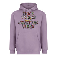 Thick Thighs And Christmas Vibes Heavyweight Hoodie | Teevron