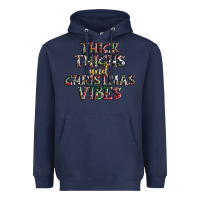 Navy thick thighs and Christmas vibes Heavyweight Hoodie - AdoDesignShop