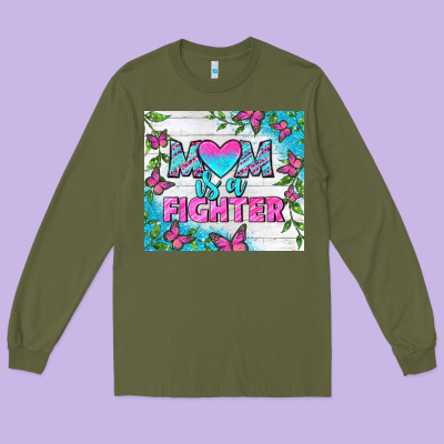 Mom Is A Fighter Tumbler Long Sleeve Tee Designed By Bundleandbundleshop