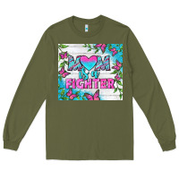 Army Green Mom Is A Fighter Tumbler Long Sleeve Tee - BundleAndBundleShop