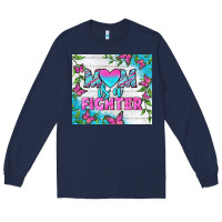 Navy Mom Is A Fighter Tumbler Long Sleeve Tee - BundleAndBundleShop