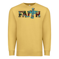 Antique Gold faith christmas cross Premium Sweatshirt - AdoDesignShop