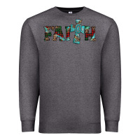 Charcoal Heather faith christmas cross Premium Sweatshirt - AdoDesignShop