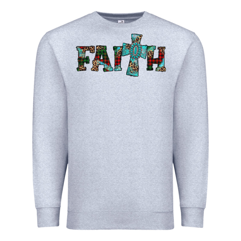 Faith Christmas Cross Premium Sweatshirt by AdoDesignShop | Teevron