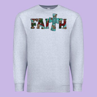 Faith Christmas Cross Premium Sweatshirt Designed By Adodesignshop