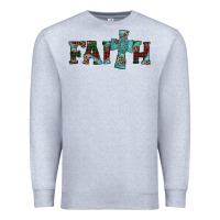 Heather Grey faith christmas cross Premium Sweatshirt - AdoDesignShop