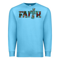 Ocean Blue faith christmas cross Premium Sweatshirt - AdoDesignShop