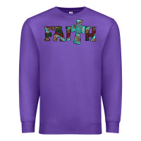 Purple faith christmas cross Premium Sweatshirt - AdoDesignShop