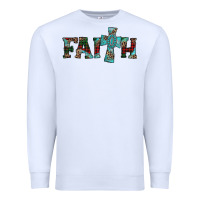 White faith christmas cross Premium Sweatshirt - AdoDesignShop