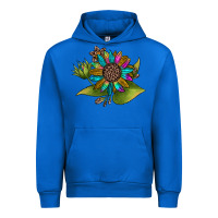 Cobalt western sunflower Urban Hoodie - JahusDesignShop
