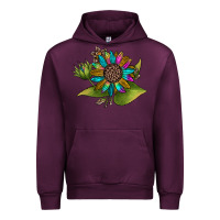 Mauve Wine western sunflower Urban Hoodie - JahusDesignShop