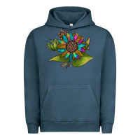 Pigment Midnight Navy western sunflower Urban Hoodie - JahusDesignShop