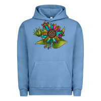 Pigment Pebble Blue western sunflower Urban Hoodie - JahusDesignShop