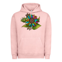 Pigment Salmon western sunflower Urban Hoodie - JahusDesignShop