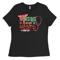 Black cowgirl nursing is a work of heart Ladies Tee - CowGirlArtShop