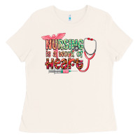 Bone cowgirl nursing is a work of heart Ladies Tee - CowGirlArtShop