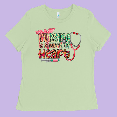 Cowgirl Nursing Is A Work Of Heart Ladies Tee Designed By Cowgirlartshop