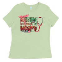 Matcha cowgirl nursing is a work of heart Ladies Tee - CowGirlArtShop