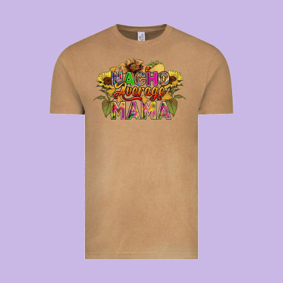 Nacho Average Mama Vintage Tee Designed By Fadigitalartstudio