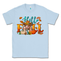 Dusty Blue hello fall heifer cow Classic Tee - RanaPortraitStore