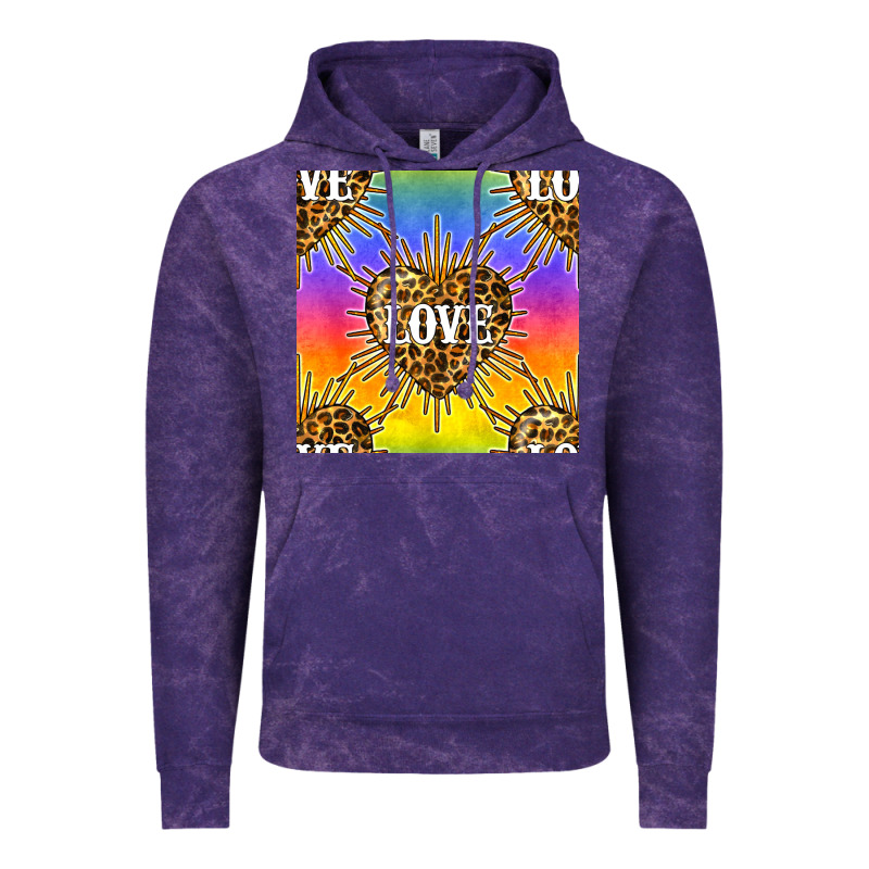 Pride Lgbtq Leopard Love Heart Seamless Pattern Vintage Hoodie by BundleAndBundleShop | Teevron