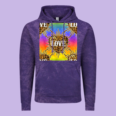 Pride Lgbtq Leopard Love Heart Seamless Pattern Vintage Hoodie Designed By Bundleandbundleshop