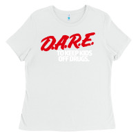 White d.a.r.e Ladies Tee - linhVisuals