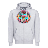 Heather Grey race mom Zipper Hoodie - AdoDesignShop