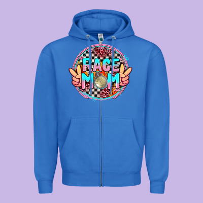 Race Mom Zipper Hoodie Designed By Adodesignshop