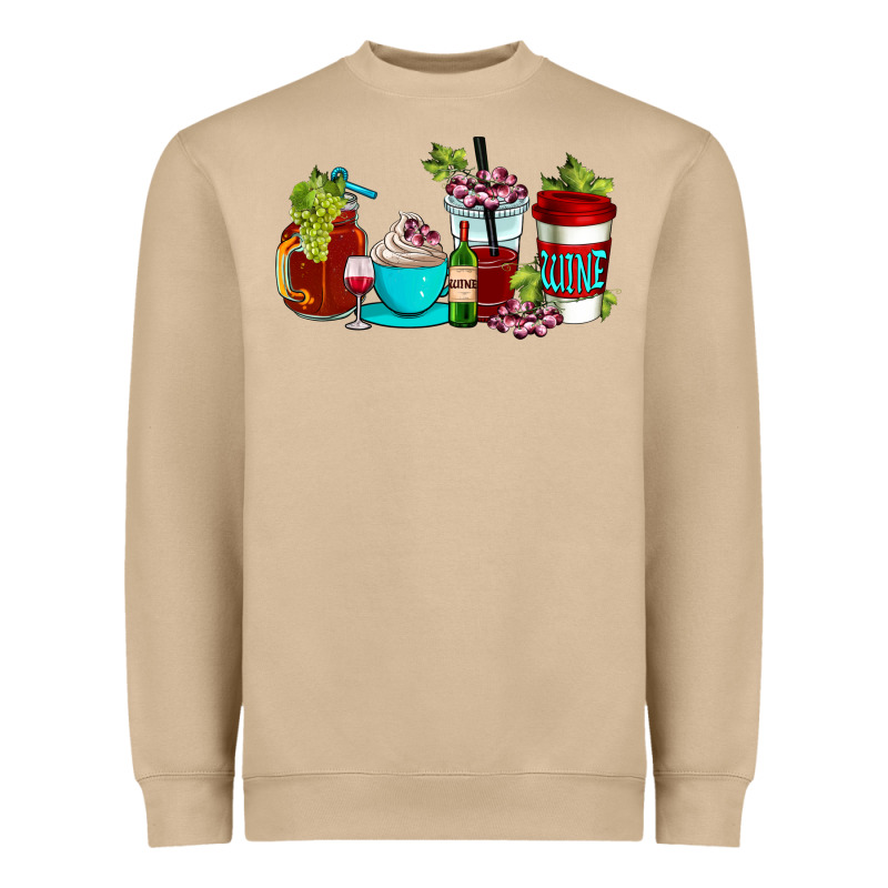 Wine Coffee Cups Heavyweight Sweatshirt by AdoDesignShop | Teevron