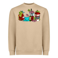Mushroom wine coffee cups Heavyweight Sweatshirt - AdoDesignShop