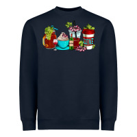 Navy wine coffee cups Heavyweight Sweatshirt - AdoDesignShop