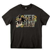 Asphalt Yee haw Cowboy western Heavy Core Tee - HowdyJamesFarm