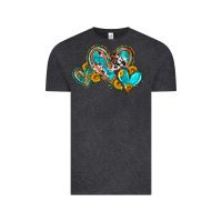 Vintage Black western leopard turquoise cowhide hearts olivia Vintage Tee - OliviaCreatesArt