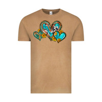 Vintage Camel western leopard turquoise cowhide hearts olivia Vintage Tee - OliviaCreatesArt