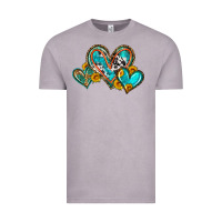 Vintage Zinc western leopard turquoise cowhide hearts olivia Vintage Tee - OliviaCreatesArt