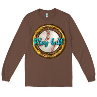 Chestnut baseball with sunflower round earrings Long Sleeve Tee - BundleAndBundleShop