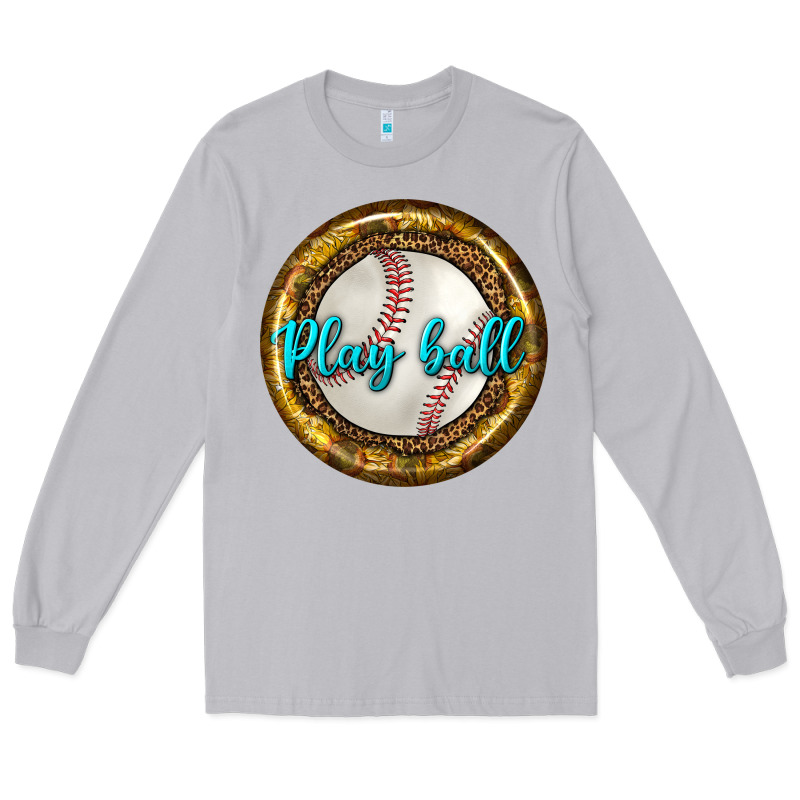 Baseball With Sunflower Round Earrings Long Sleeve Tee by BundleAndBundleShop | Teevron