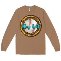 Toasted Coconut baseball with sunflower round earrings Long Sleeve Tee - BundleAndBundleShop