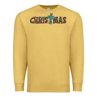 Antique Gold christmas cross Premium Sweatshirt - AdoDesignShop