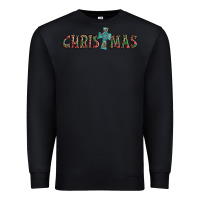 Black christmas cross Premium Sweatshirt - AdoDesignShop