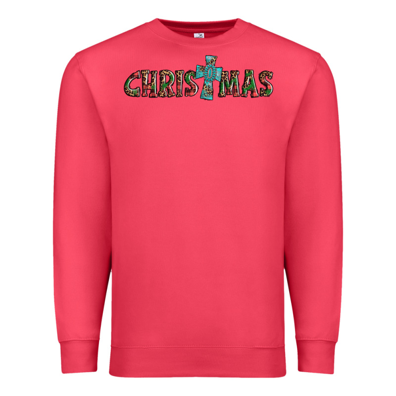 Christmas Cross Premium Sweatshirt by AdoDesignShop | Teevron
