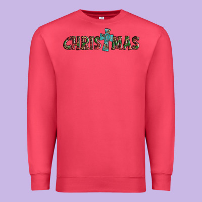 Christmas Cross Premium Sweatshirt Designed By Adodesignshop